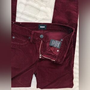 Hudson Jeans Maroon Corduroy Pants